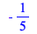 -`/`(1, 5)